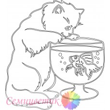 Кот с рыбкой